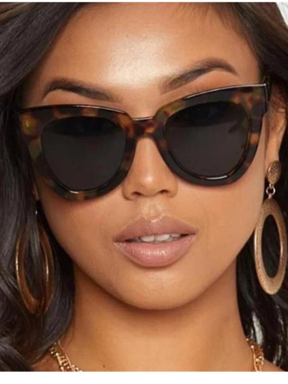 Vintage Square Cat Eye Sunglasses